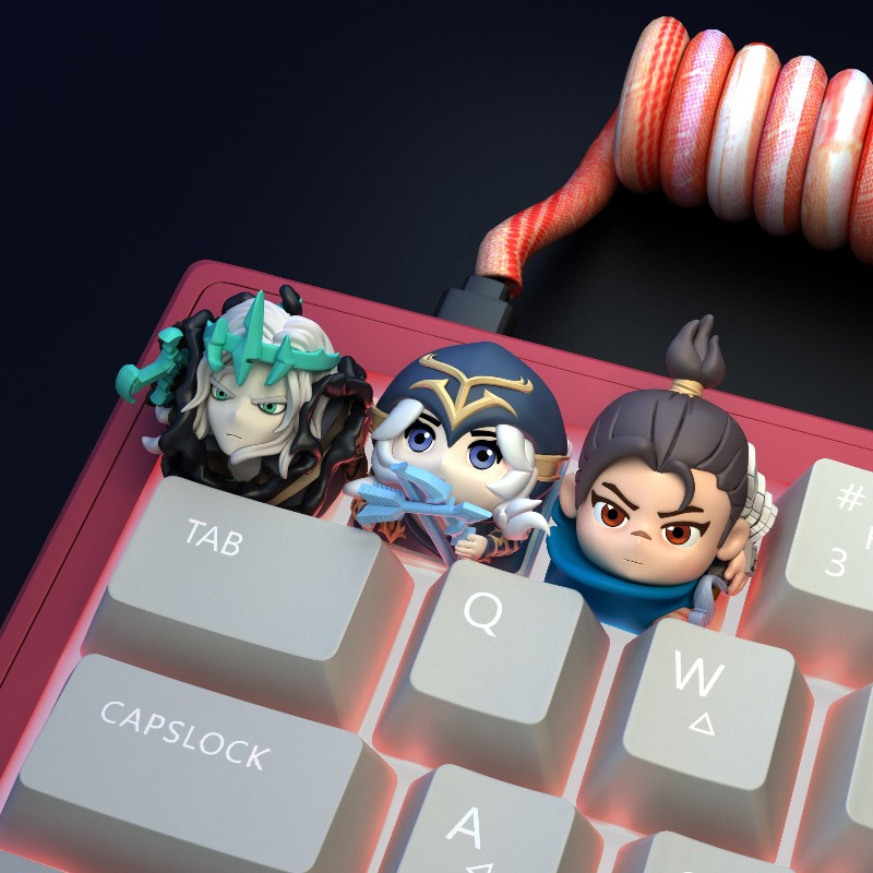 Gaming Accessories To Gift - LOL Original Theme Anime Keycaps Mechanical