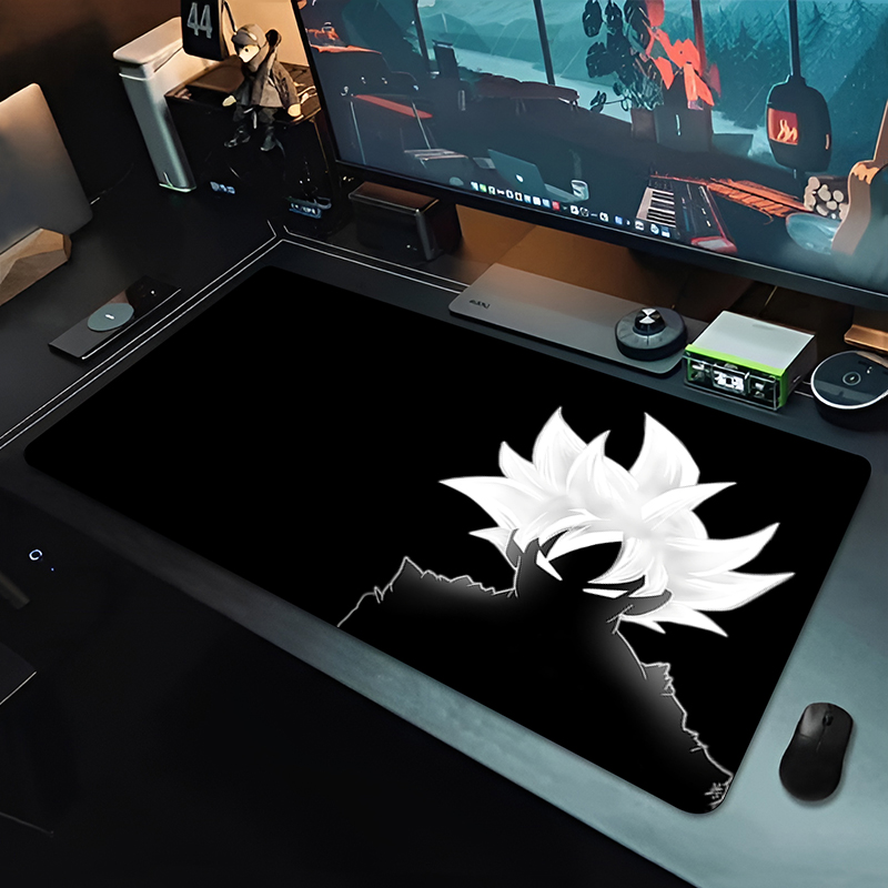 Gaming Accessories For Desk - DBZ Black Anime Mouse Pad Dragon