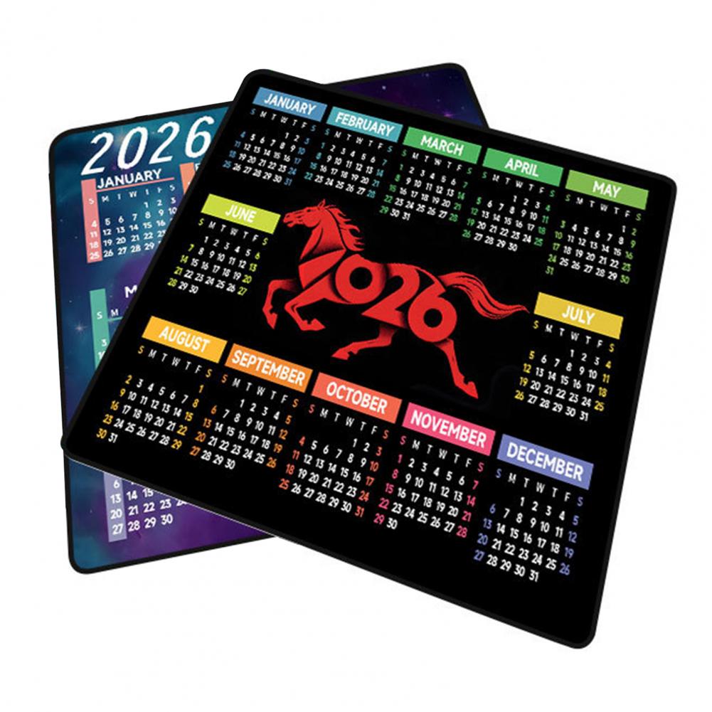 Gaming Accessories For Desk - 2026 Calendar Mouse Pad Waterproof Home