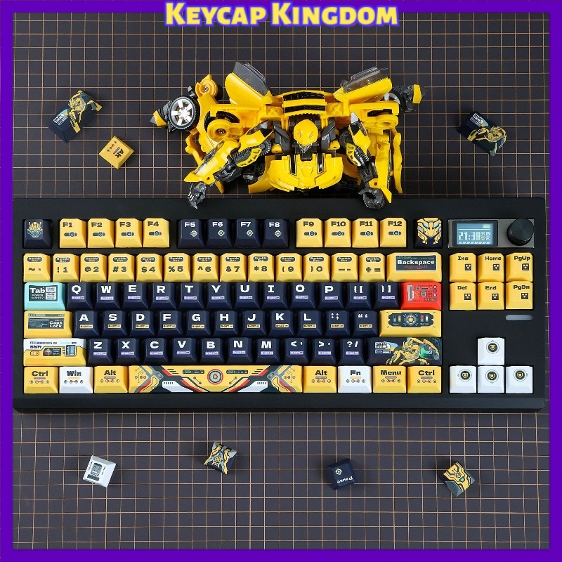 Gaming Accessories To Gift - Yellow Bee Robot Theme Custom Keycaps