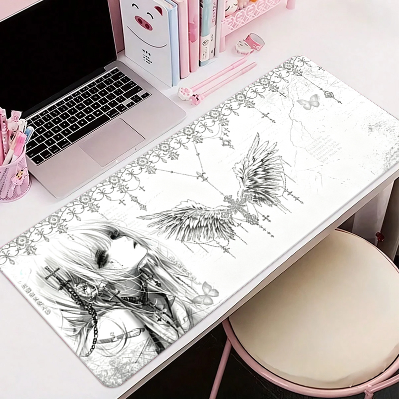 Leather Mousepad Black White A - Gaming Accessories For Desk ulasan dan harga