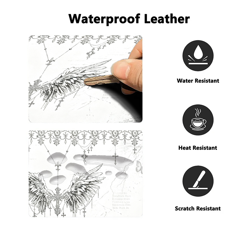Leather Mousepad Black White A - Gaming Accessories For Desk ulasan dan harga
